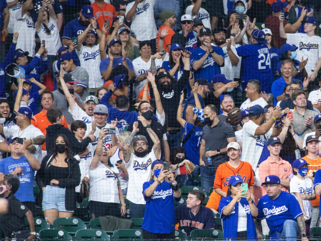 Plenty of Dodgers fans invaded the Astros' home park. (Photo by F. Carter Smith)