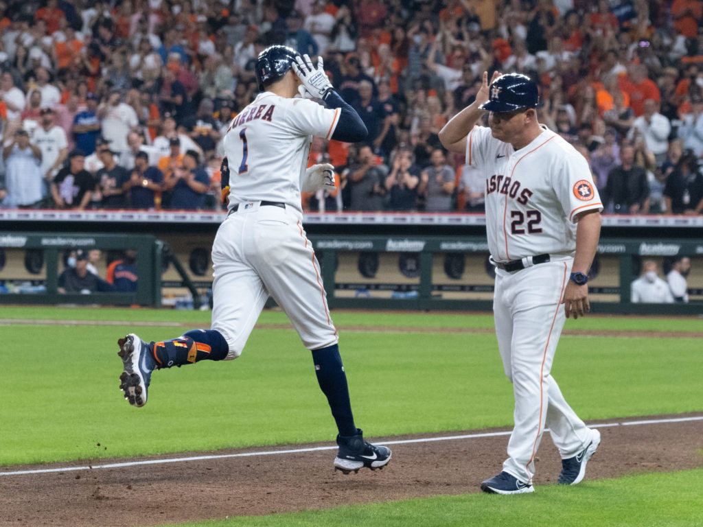 Carlos Correa is used to getting big hits in big games for the Astros. (Photo by F. Carter Smith)