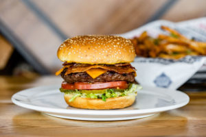 Becks Prime Bacon Cheeseburger; photo credit Kirsten Gilliam Photography