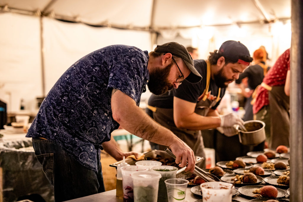 Chef-Martin-Stayer-plates-his-Beet-Pastrami-for-Delicious-Alchemy_photo-Kirsten_Gilliam