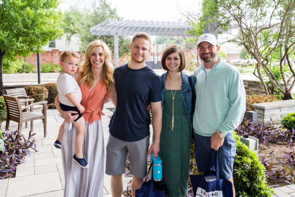 Connor, Marianna, and Matt Corcoran; Jenni and Jayce Kotowych at the Women of Wardrobe Spring Fling (Photo by Nikki Rosenberg)