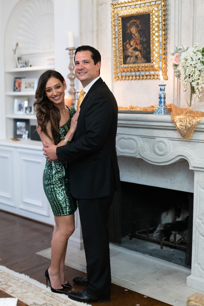 Elena & Arturo Lopez at a watch party for the Junior League of Houston 73rd Charity Ball. (Photo by Daniel Ortiz)
