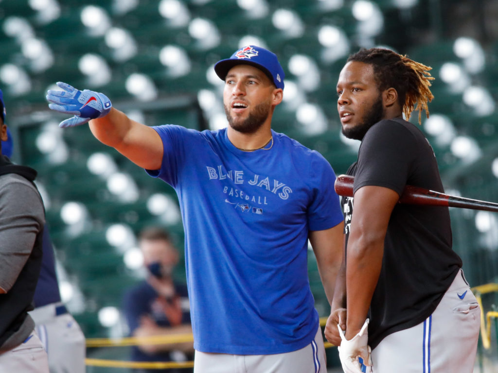 George Springer is already giving the ultra-talented Vladimir Gurrero Jr. advice. (Photo by F. Carter Smith) 