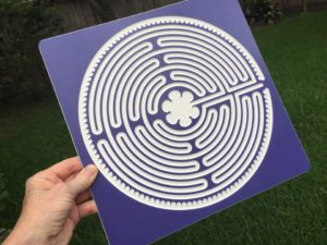 Sarah Gish uses finger or public Labyrinths to help her meditate.