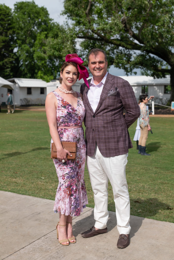 Jaquel & Gonzague Sallo at the Bo's Place Hats, Hearts & Horseshoes benefit at Houston Polo Club. (Photo by Daniel Ortiz)