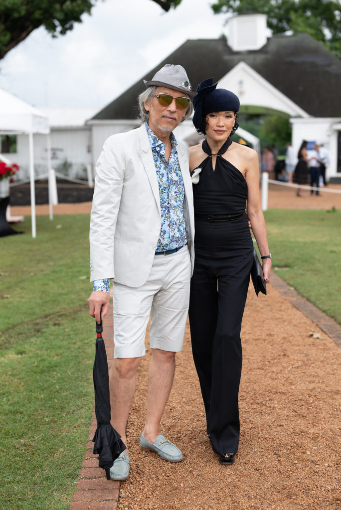 Marc & Duyen Nguyen at the 2021 Bo's Place Hats, Hearts & Horseshoes benefit at Houston Polo Club. (Photo by Daniel Ortiz)