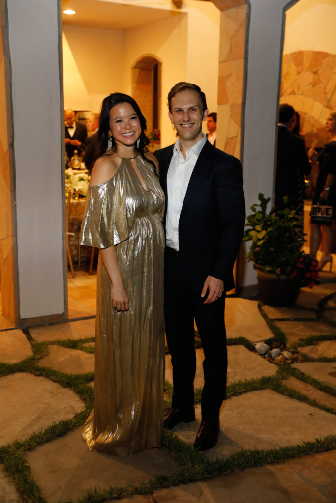 Marie & Kevin Newton at one of several Junior League of Houston Charity Ball watch parties (Photo by Priscilla Dickson)