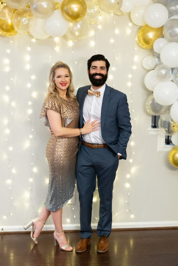 Megan Anson, Phillip White at one of several Junior League of Houston Charity Ball watch parties (Photo by Priscilla Dickson)