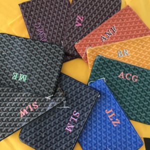 Monograms on Goyard; photo courtesy of DTLAcustom