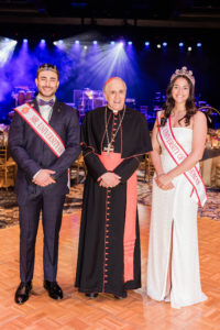 UST-MardiGras-May 22 2021-Mardi Gras King:Mr. UST Youssef Ahmed, His Eminence Daniel Cardinal DiNardo, Mardi Gras Queen:Ms. UST Margaret Gaston