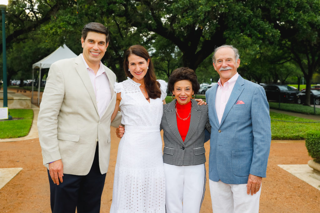 John & Kristen Berger, Kathy & Marty Goossen at the Hermann Park Conservancy Evening in the Park (Photo by Priscilla Dickson)