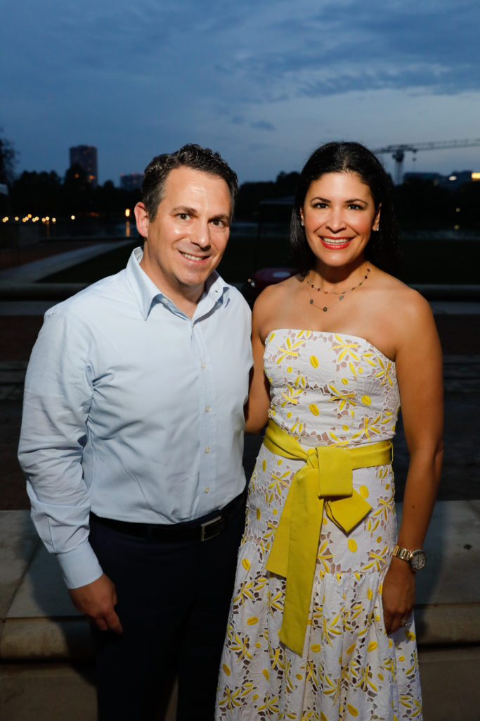 Chris & Kristy Bradshaw, Hermann Park Conservancy board chair, at the Evening in the Park fundraiser (Photo by Priscilla Dickson)