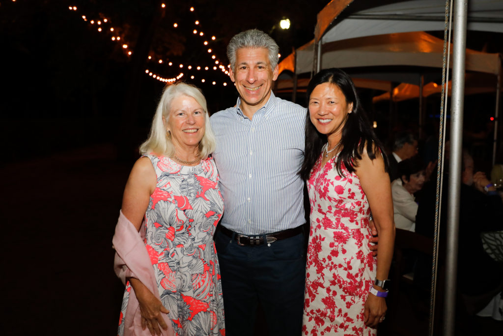 Janet Clark, Joe Greenberg, Claire Liu at the Hermann Park Conservancy Evening in the Park (Photo by Priscilla Dickson)