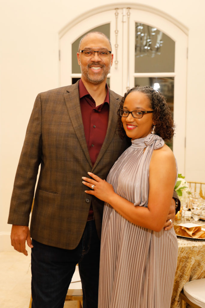 Vince Armstrong & Wendy Lewis Armstrong at a Junior League of Houston Charity Ball watch parties. (Photo by Priscilla Dickson)