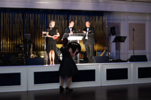 using light from J&D entertainment to light stage (Photo by Daniel Ortiz)