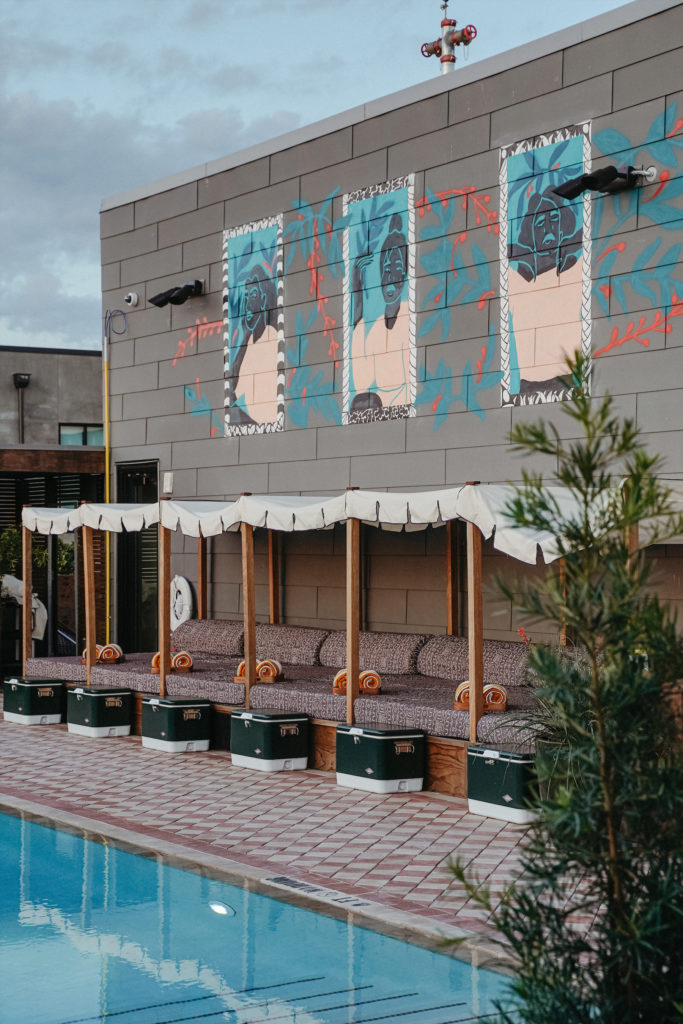 A site-specific mural by Dallas artist Desireé Vaniecia, whose personal style often seeks to challenge the stereotypes of Black women. (Photo by Cristina Fisher)