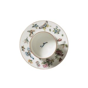 Kraak china, Adam Lippes dinnerware collection. Adam Lippes x OKA, Roseraie Tea Cup & Saucer.