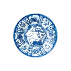 Kraak china, Adam Lippes dinnerware collection. Large Kraak Dinner Plate.
