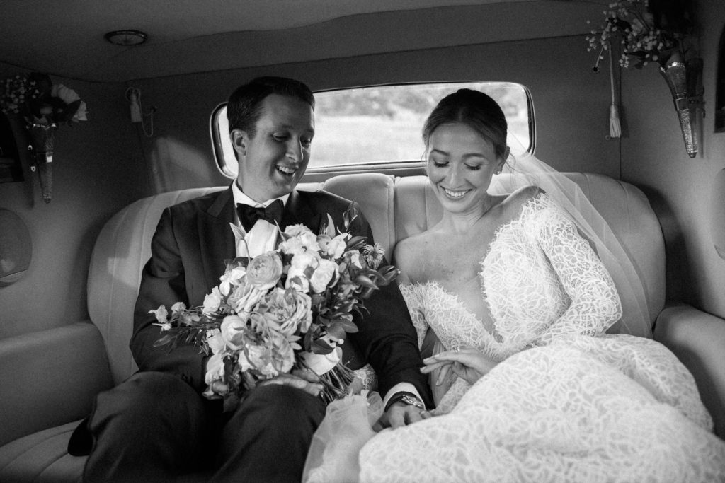The couple's classic getaway. (Photo by Liz Banfield)
