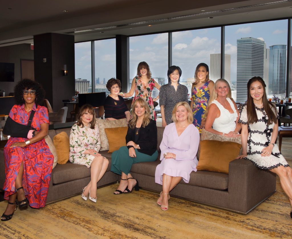 2022 Women of Distinction honorees Joy Sewing, Rini Wu Ziegler, Elaine Balagia Croucher, Maureen Higdon, Mandy Kao (seated); Jo Dee Wright, Vicki West, Anne Chao, Heidi Smith, Joni Hruska Fichter (standing) (Photo by Emile C. Browne)