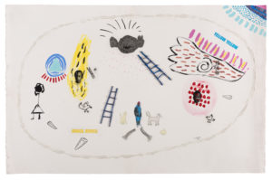 Floyd Newsum The New Hope, 2017 Gouache, transparency photo, ink and collage elements 26 x 41 inches