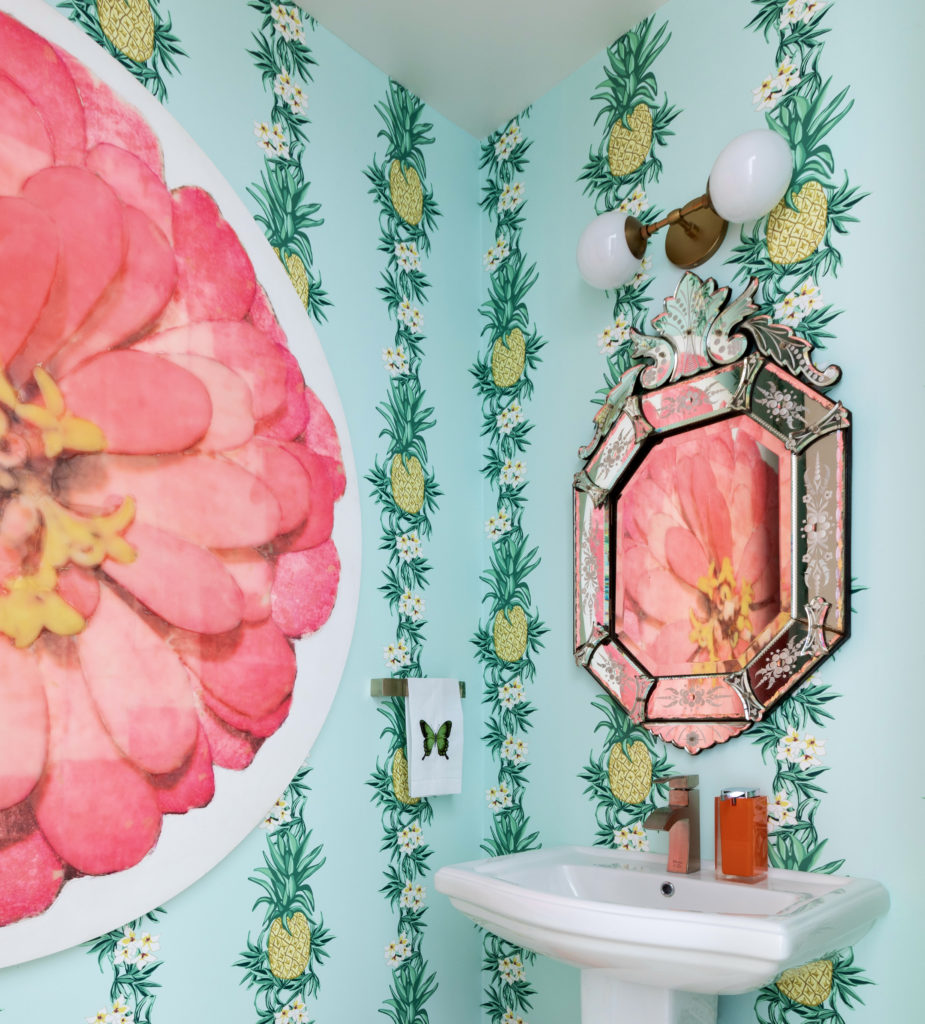Wallpaper is an easy DIY throughout a space. Photo by Julie Soefer.