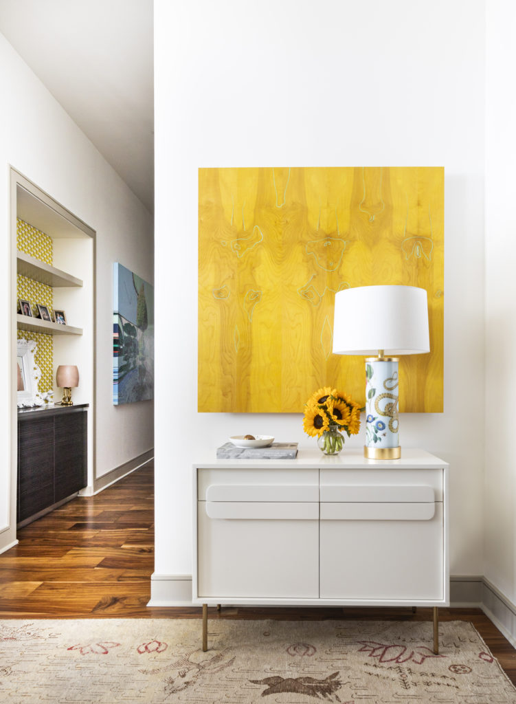 Art enlivens blank walls. Photo by Julie Soefer.