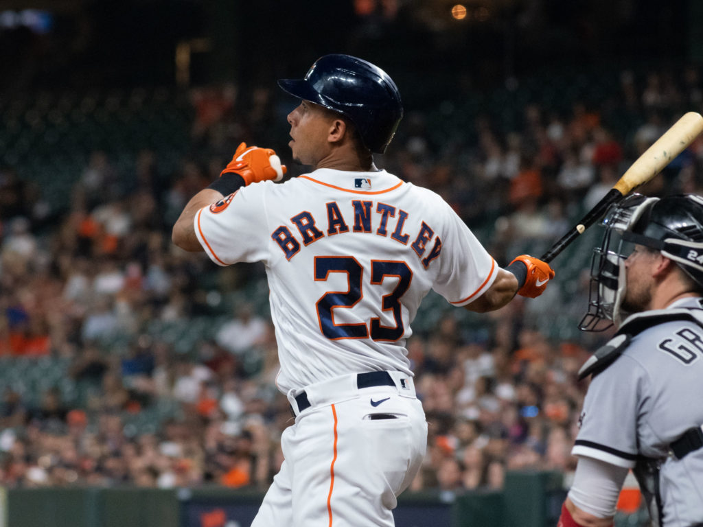 Michael Brantley is a professional hitter. (Photo by F. Carter Smith)