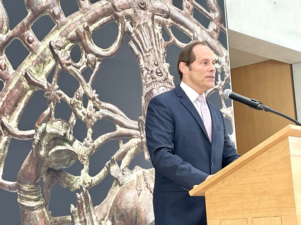 Director Eric M. Lee's opening remarks at the preview. (Photo by Courtney Dabney).