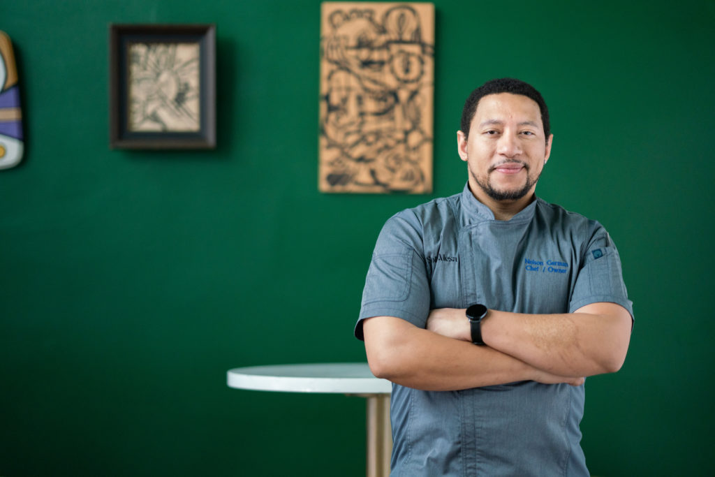 Top Chef contestant chef Nelson German of Sobre Mesa in Oakland, California, will be cooking at the Juneteenth dinner. (Photo by Thomas Kuoh Photography)