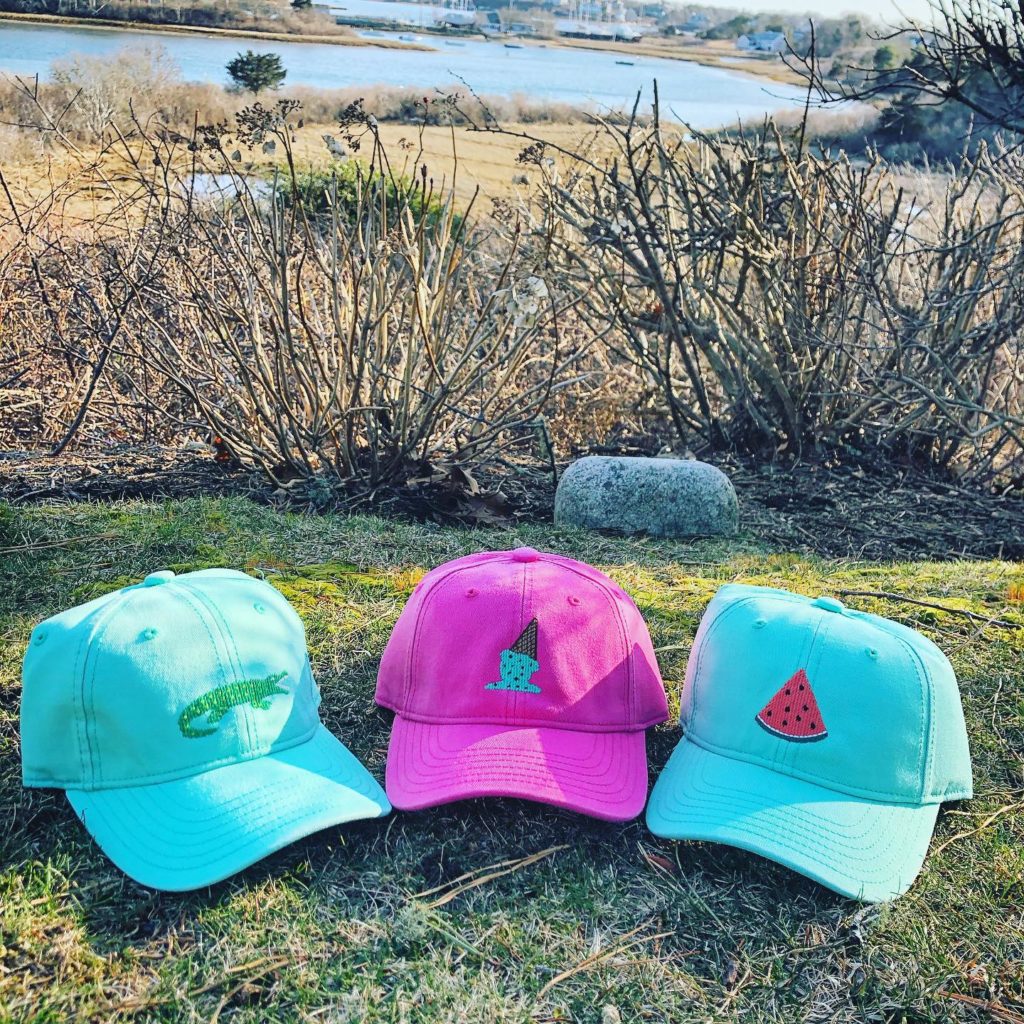 Check out these precious needlepoint hats by Harding-Lane.