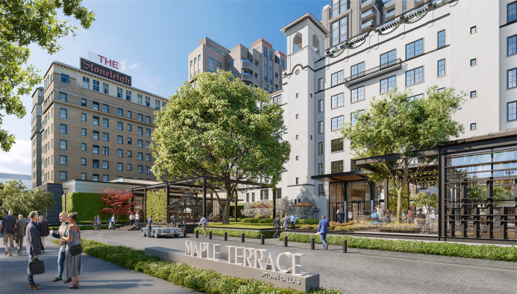 Maple & Ash will open at the newly developed Maple Terrace in Uptown in 2023. (Courtesy of DBOX for Hines)