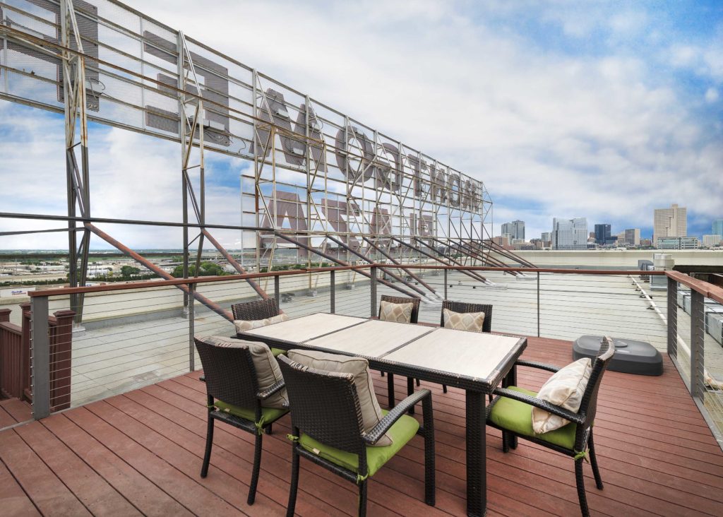 Elliman – One of a kind terrace with an amazing view. Courtesy of Piassick Photo.