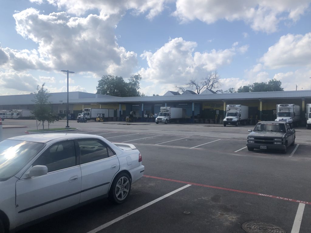 The back of the Houston Farmers Market is where you'll find the trucks and business of the market these days. (Photo by Chris Baldwin)