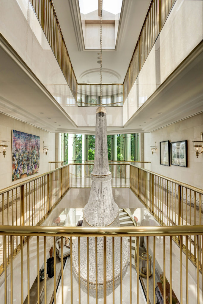 Repeating the finishes of the first floor, the second floor Gallery Hall displays similar elegance and sophistication.  (Photo by TK Images)