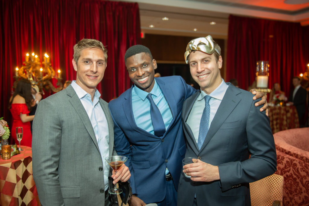 Michael Haapaniemi, Abdula Coul, Harris Pritchard  at the Young Friends of Save Venice party at Rice University's Cohen House. (Photo by Fulton Davenport/ PWL Studio)