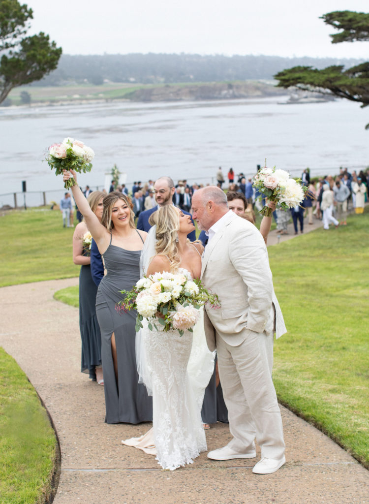 Kim Hausler and Dr. Walt Lowe's wedding celebration takes place at a private home in Pebble Beach.(Photo courtesy of @elizabethmessina, www.instagram.com/elizabethmessina)    