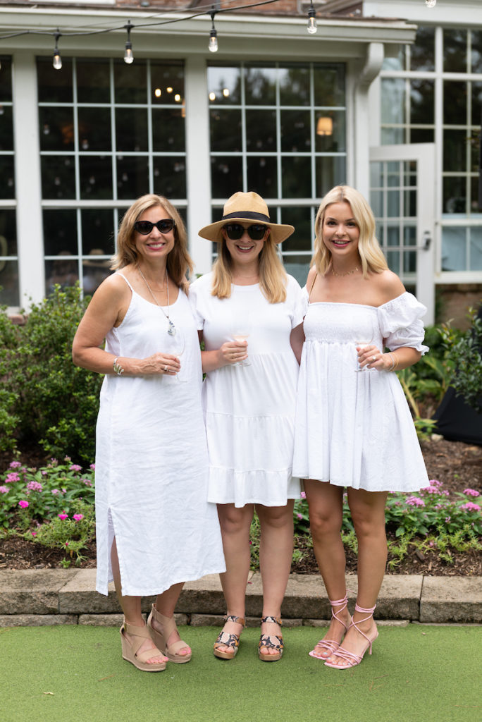Jane Middlebrooks, Becca Guzman, Gideon Perritt at The Houstonian's  Rosé & Roses event (Photo by Daniel Ortiz)