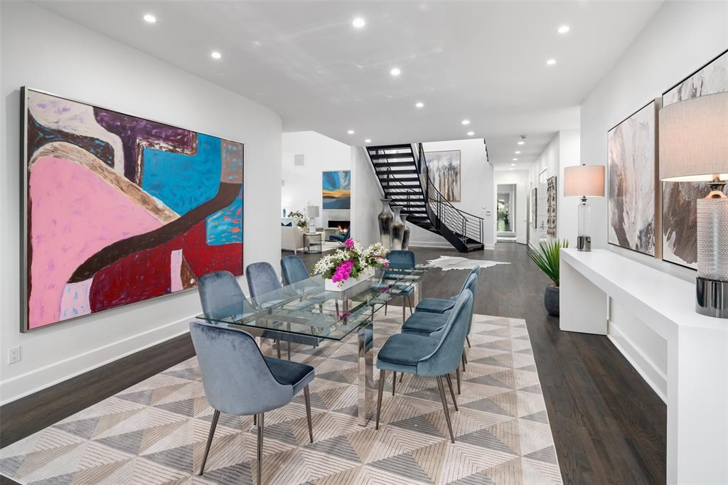 The dining room puts you at the heart of the house. 