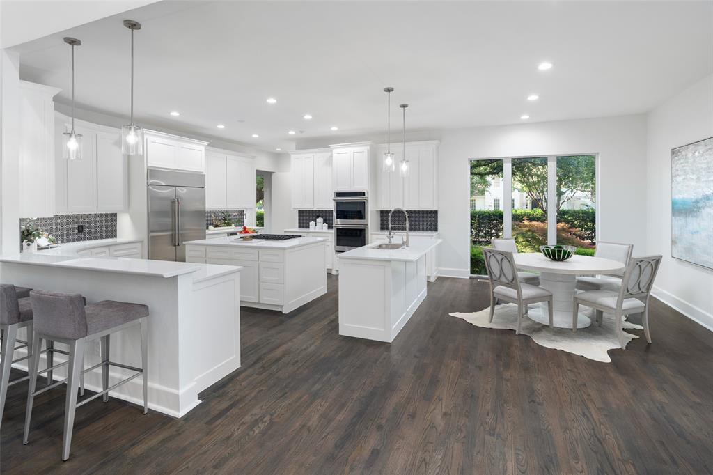 A spacious, fully renovated kitchen. 