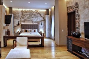 16th-century exposed stone walls blend gracefully with modern comfort.