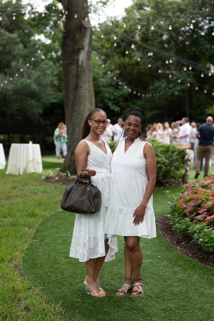 Tammy Mouton, Monica Scott-Broughton  at The Houstonian's  Rosé & Roses event (Photo by Daniel Ortiz)