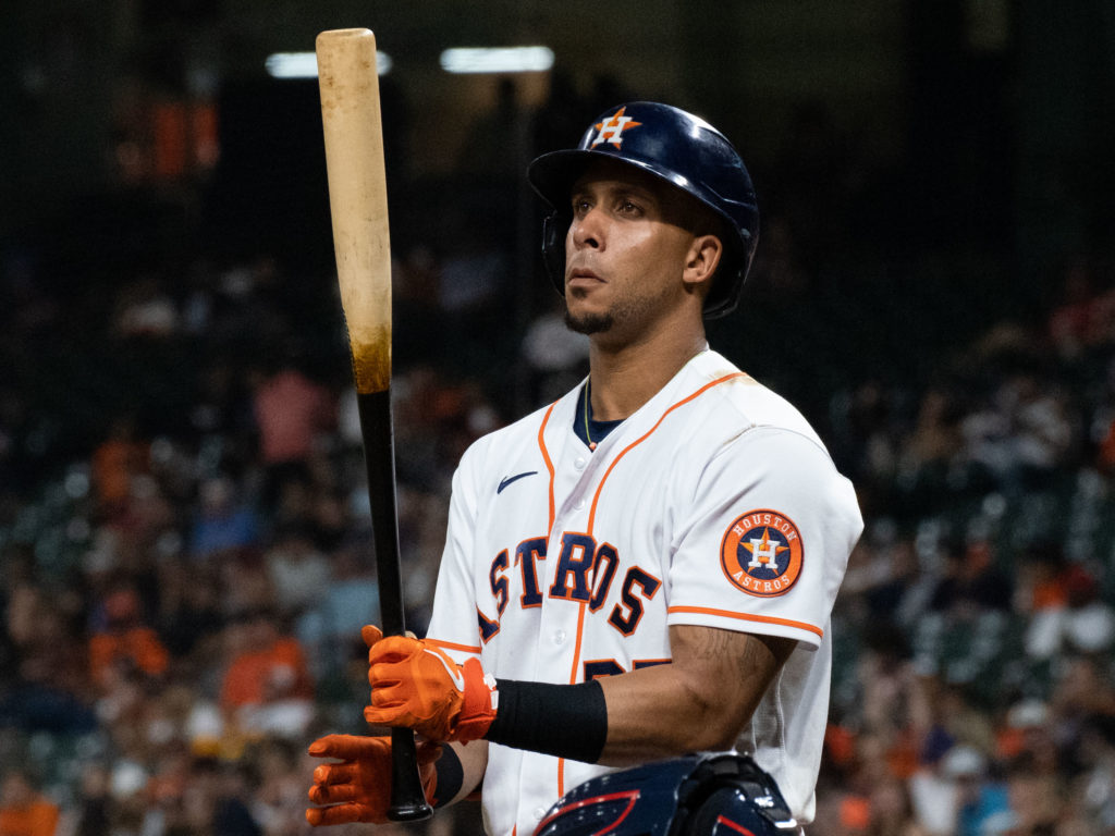 Michael Brantley is still in Houston — and still hitting well over .300. (Photo by F. Carter Smith)