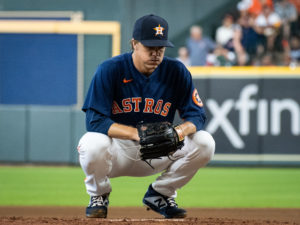 Houston Astros versus the Texas Rangers at Minute Maid Park