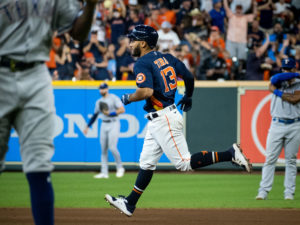Houston Astros versus the Texas Rangers at Minute Maid Park