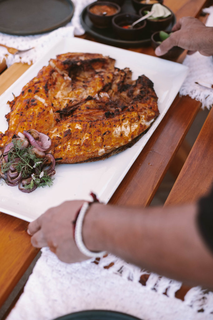 While enjoying the Zarandeado Experience, The Conrad's chef's will prepare a beachside feast with the freshest coastal faire.  (Photo by Bronwyn Knight)