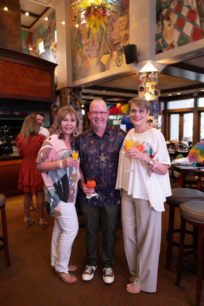 Cyndy Garza Roberts, Tim Martinez, Diane Frels at the Mint Julep fundraiser for Legacy Community Health (Photo by Daniel Ortiz)