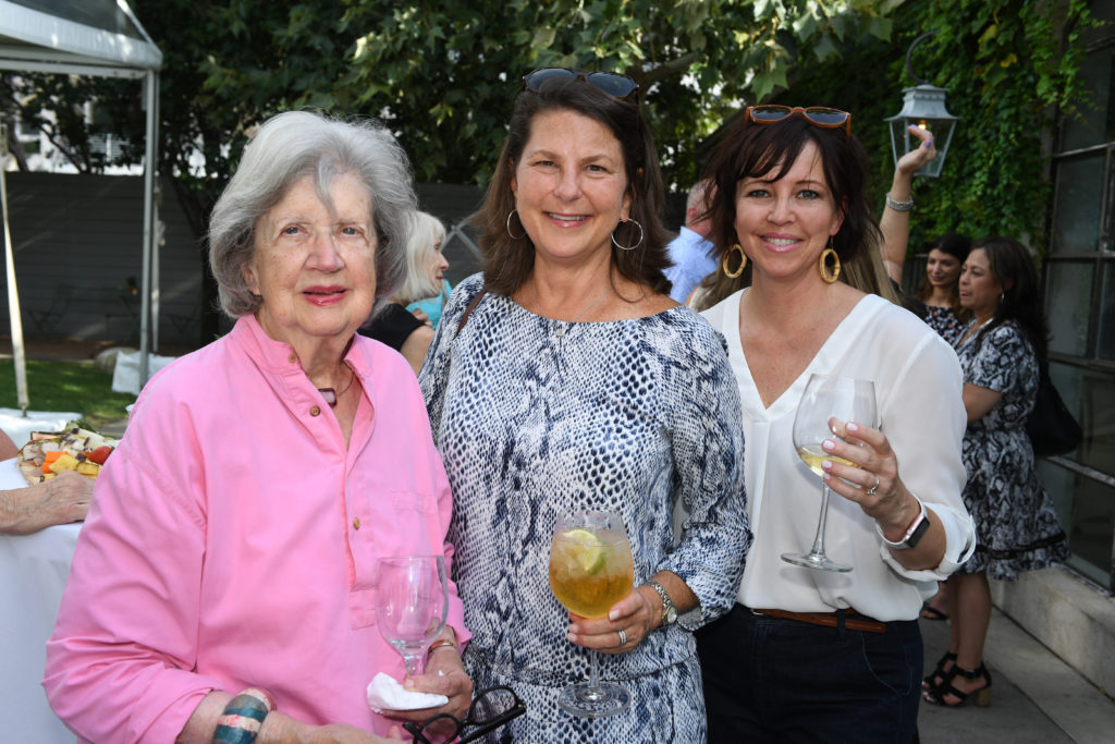Mary Hale McLean, Kristin Tillman, Suzanne Wheat at the Greenwood King celebration at Tiny Boxwood's (Photo by Jack Opatrny)
