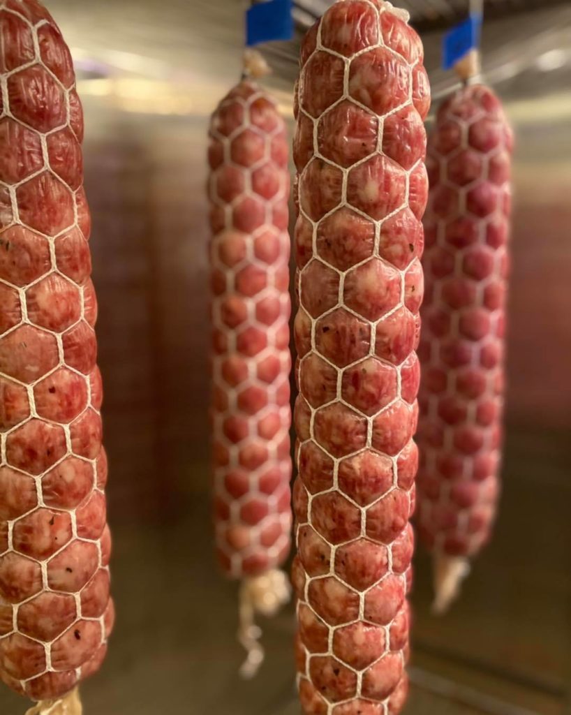 Housemade Nocciola, tarragon and hazelnut sausage, just some of the house made charcuterie at Grace.