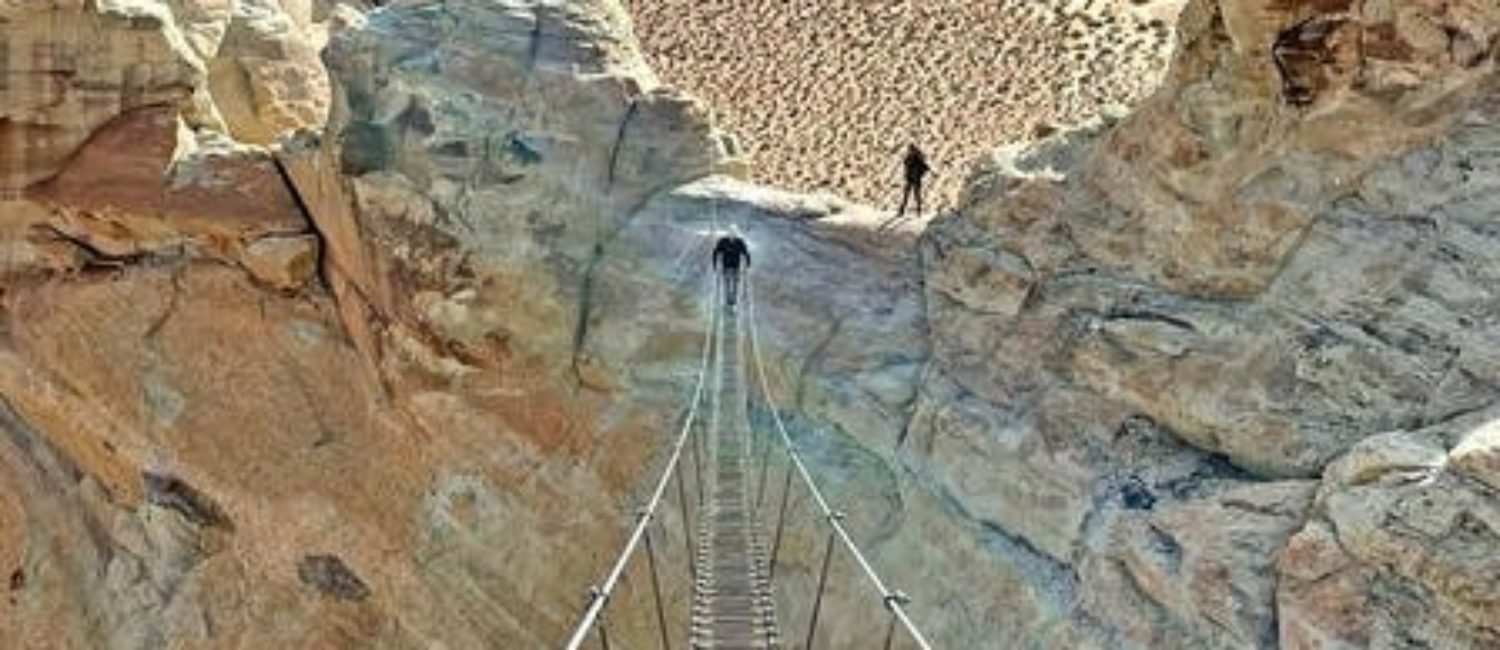 Aman Resorts’ Amangiri in South Utah challenges guests with its daunting Cave Peak Stairway. (Photo courtesy of Aman